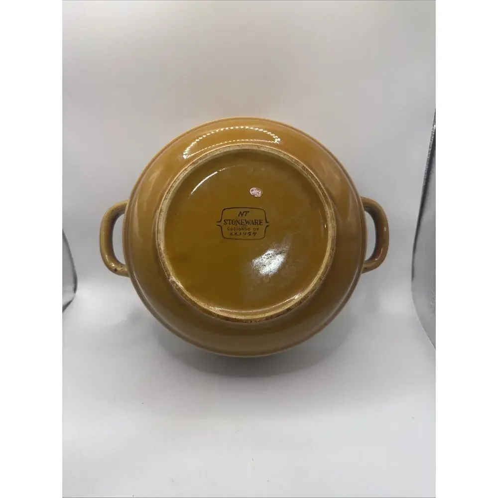 Vintage K.K. Noritake Stoneware Two Handled Serving Bowl *